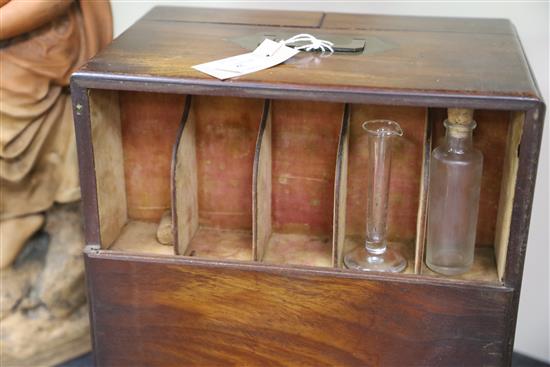 A Victorian brass mounted mahogany apothecary chest, W.12.5in. H.13.75in. D.8.25in.